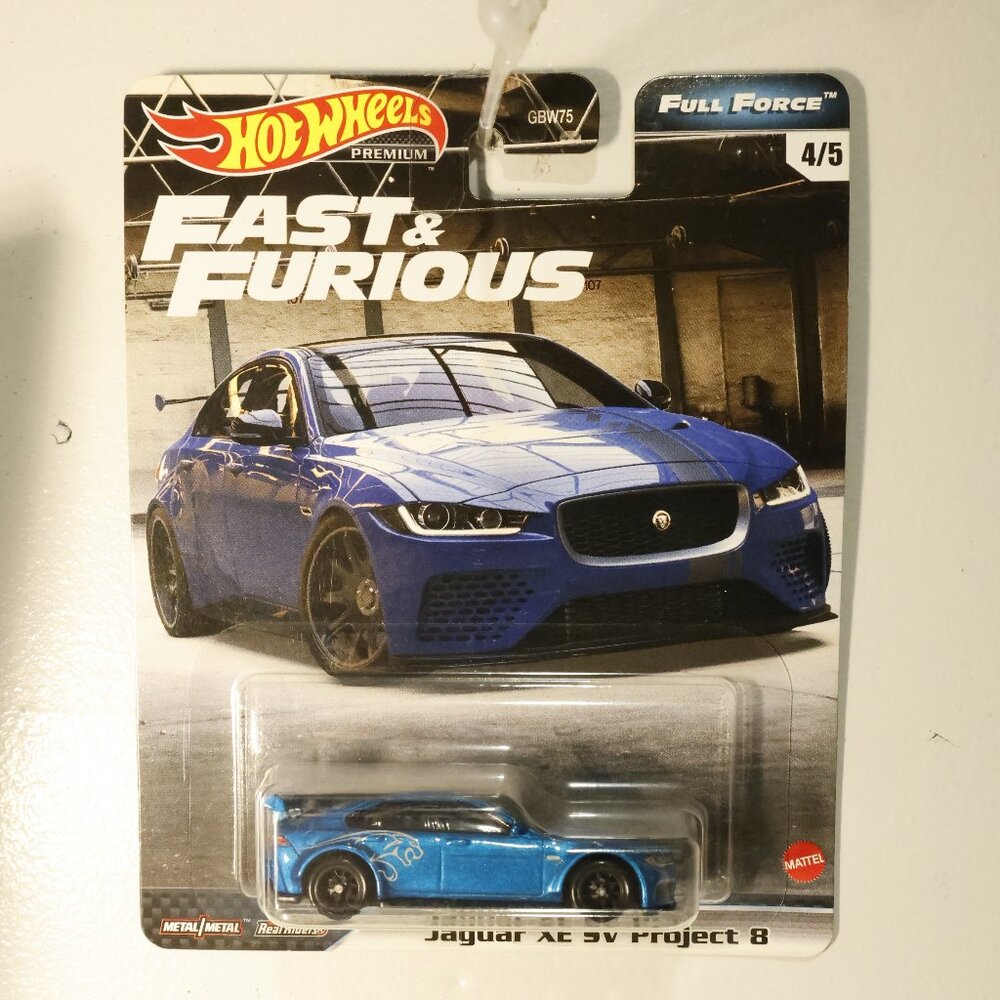 Hot Wheels Fast & Furious Full Force Jaguar XE SV Project 8 45, Blue